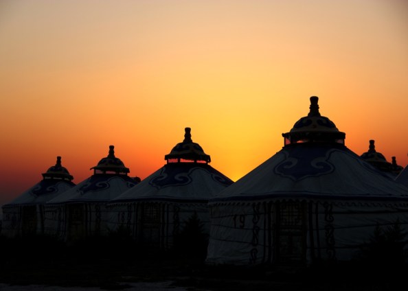 Small yurts sunset1